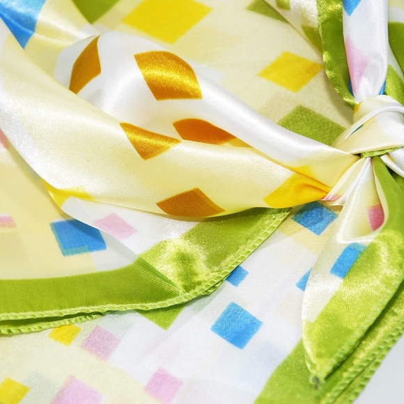 Pipettes Lime Geometric Scarf - Picture 2 of 3